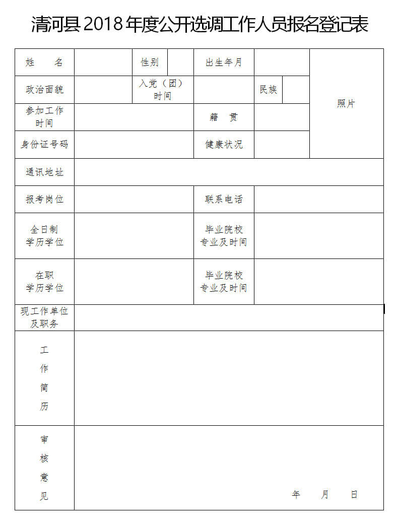 2018年清河县委办公室及下属事业单位招聘工作人员